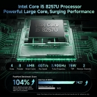 BMAX B6 Turbo Mini PC  Intel Core i5-8257U 4 Cores Up to 3 9GHz  16GB DDR4 RAM 512GB SSD  HDMI   DP Dual 4K Display  4USB 3 0 1