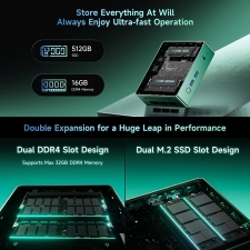 BMAX B6 Turbo Mini PC  Intel Core i5-8257U 4 Cores Up to 3 9GHz  16GB DDR4 RAM 512GB SSD  HDMI   DP Dual 4K Display  4USB 3 0 1
