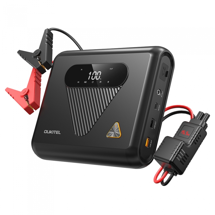 OUKITEL C01 Car Jump Starter  1350A Peak  27500mAh Sodium-Ion Battery  60W PD Fast Charging  12V Auto Battery Booster for Gas 8