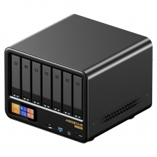 AOOSTAR WTR MAX 11 Bays NAS Mini PC Barebone  No RAM No SSD   Secondary Screen  AMD R7 Pro 8845HS 8 Cores Max 5 1GHz  HDMI DP U