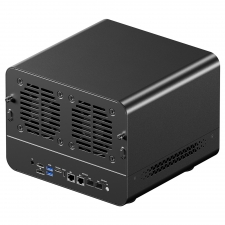 AOOSTAR WTR MAX 11 Bays NAS Mini PC Barebone  No RAM No SSD   Secondary Screen  AMD R7 Pro 8845HS 8 Cores Max 5 1GHz  HDMI DP U