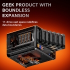 AOOSTAR WTR MAX 11 Bays NAS Mini PC Barebone  No RAM No SSD   Secondary Screen  AMD R7 Pro 8845HS 8 Cores Max 5 1GHz  HDMI DP U