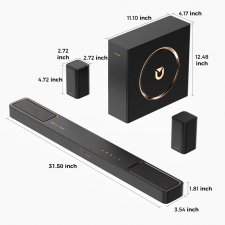 Ultimea Skywave F40 5 1 2 Channel Soundbar  Dolby Atmos  Bluetooth 5 4  400W Peak Power  App Control