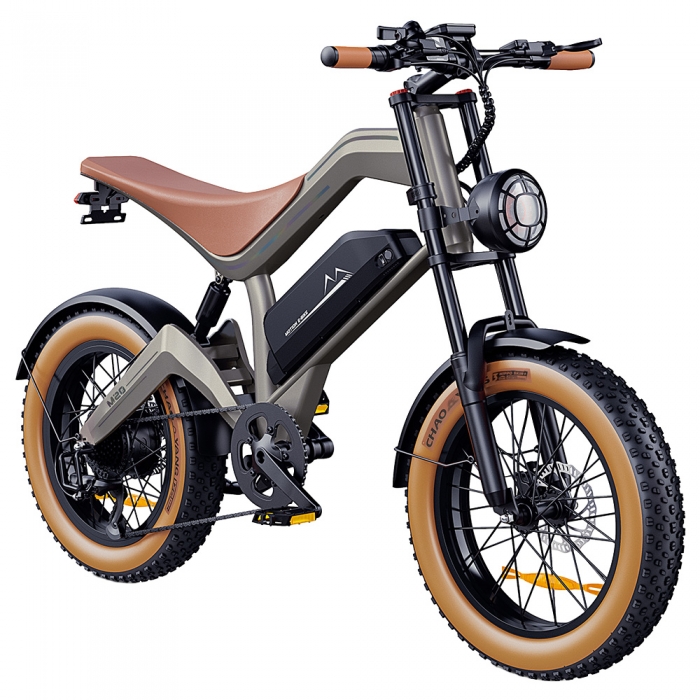 ZONVEER M20 Electric Bike  1000W  1500W Peak  Motor  48V 18 2Ah Battery  55km/h Max Speed  60km PAS Range  20" x 4 0" Fat Tires