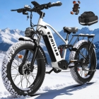 PHILIAM F3 PRO Dual Motor Electric Bike  1000W*2  3000W Peak   52V 23Ah Battery  37 MPH  100 Mile Range  26"×4" Fat Tire  4-Pi