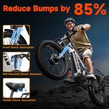 PHILIAM F3 PRO Dual Motor Electric Bike  1000W*2  3000W Peak   52V 23Ah Battery  37 MPH  100 Mile Range  26"×4" Fat Tire  4-Pi