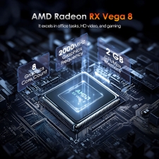 MINIHYPER U58 Mini PC  AMD Ryzen 7 5825U  8C/16T  Up to 4 5GHz   16GB DDR4 512GB NVMe SSD  Radeon Vega 8  Triple 4K Display  HD