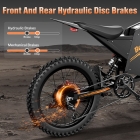 BOPZIN Q8 Electric Dirt Bike  3000W Peak Motor  60V 35Ah Removable Battery  Up to 45MPH  68 Miles Max Range  25' Fat Tires  Dua
