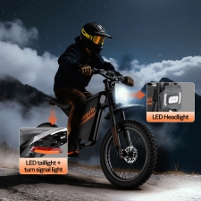 BOPZIN Q8 Electric Dirt Bike  3000W Peak Motor  60V 35Ah Removable Battery  Up to 45MPH  68 Miles Max Range  25' Fat Tires  Dua