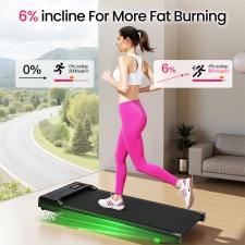 Akluer P03-B Brushless Treadmill with 6% Incline  2 5HP Quiet Motor  0 6-4MPH Speed  38x88cm Running Area  150kg Max Load  LED 