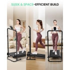 Akluer RJ401 Non-Motorized Treadmill with 5% Incline  3 Speed Levels  92x39cm Running Area  150kg Max Load  6-Layer Anti-Slip B