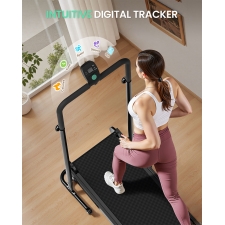 Akluer RJ401 Non-Motorized Treadmill with 5% Incline  3 Speed Levels  92x39cm Running Area  150kg Max Load  6-Layer Anti-Slip B