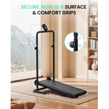 Akluer RJ401 Non-Motorized Treadmill with 5% Incline  3 Speed Levels  92x39cm Running Area  150kg Max Load  6-Layer Anti-Slip B