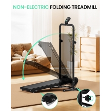 Akluer RJ401 Non-Motorized Treadmill with 5% Incline  3 Speed Levels  92x39cm Running Area  150kg Max Load  6-Layer Anti-Slip B