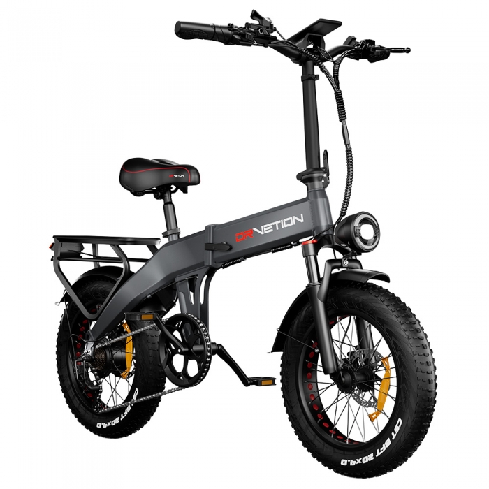 DRVETION BT20 1000W Foldable Electric Bike  20”×4 0" Fat Tire  48V 14Ah Removable Samsung Battery  55km/h Max Speed  100km R