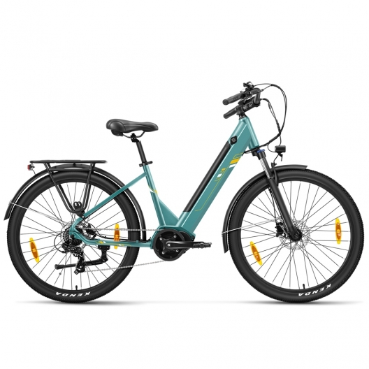 Rower elektryczny z silnikiem napędu środkowego Touroll Urbano 3 250W, bateria 36V 13AH, opony 27,5*2,1 Cali, zasięg 120km