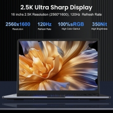Ninkear N16 Pro Laptop  16 inch 2560*1600 120Hz IPS Screen  Intel Core i7-12700H 6 Cores Max 4 7GHz  16GB RAM 1TB SSD  WiFi 6 B