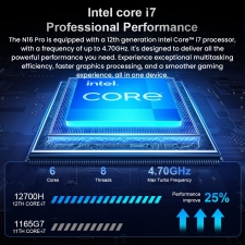 Ninkear N16 Pro Laptop  16 inch 2560*1600 120Hz IPS Screen  Intel Core i7-12700H 6 Cores Max 4 7GHz  16GB RAM 1TB SSD  WiFi 6 B
