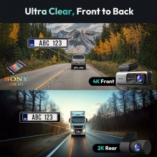 Botslab G980H 4K Dash Cam Front and Rear  170° Ultra Wide Dashcam with ADAS  Night Vision  24/7 Parking Mode  Sony IMX415 Sens