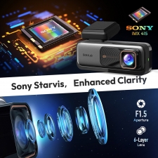Botslab G980H 4K Dash Cam Front and Rear  170° Ultra Wide Dashcam with ADAS  Night Vision  24/7 Parking Mode  Sony IMX415 Sens