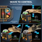 CIGMAN CM-S05 12 Lines Laser Level  Gesture Control  3 × 360° Green Laser  ±3° Self-Leveling  LCD Real-Time Display  4-Leve