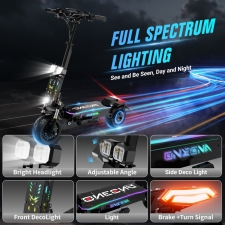 ONECNA GT7 Foldable Electric Scooter  Dual 2800W Motors  60V 27Ah Battery  80km/h Top Speed   89km Range  111-Inch Off-Road Fat
