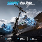 ONECNA GT7 Foldable Electric Scooter  Dual 2800W Motors  60V 27Ah Battery  80km/h Top Speed   89km Range  111-Inch Off-Road Fat