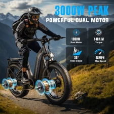 HIKNIGHT H2 PRO Electric Bike  3000W Peak Dual Motors  61km/h Max Speed  145km Range  52V 20Ah Removable Battery  35° Climbing