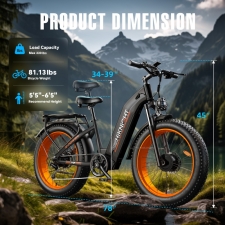 HIKNIGHT H2 PRO Electric Bike  3000W Peak Dual Motors  61km/h Max Speed  145km Range  52V 20Ah Removable Battery  35° Climbing