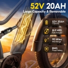 HIKNIGHT H6 PRO Electric Bike  4000W Peak Dual Motors  52V 20Ah Removable Battery  145km Range  64km/h Max Speed  200N·m Torqu