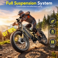 HIKNIGHT H6 PRO Electric Bike  4000W Peak Dual Motors  52V 20Ah Removable Battery  145km Range  64km/h Max Speed  200N·m Torqu