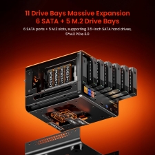 AOOSTAR WTR MAX NAS Mini PC Barebone  No RAM No SSD   Intel Core i5-1235U 10 Core Max 4 4GHz  11-Bay Storage  6×3 5" HDD   5×