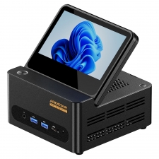 AOOSTAR G-FLIP Mini PC Barebone  No RAM No SSD   AMD Ryzen 7 H255 8 Core Max 4 9GHz  Radeon 780M Graphics  Dual DDR5-5600   Dua