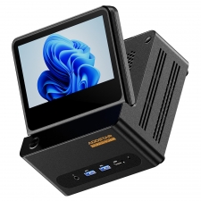 AOOSTAR G-FLIP Mini PC Barebone  No RAM No SSD   AMD Ryzen 7 H255 8 Core Max 4 9GHz  Radeon 780M Graphics  Dual DDR5-5600   Dua