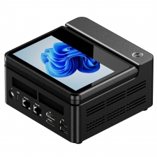 AOOSTAR G-FLIP Mini PC Barebone  No RAM No SSD   AMD Ryzen 7 H255 8 Core Max 4 9GHz  Radeon 780M Graphics  Dual DDR5-5600   Dua