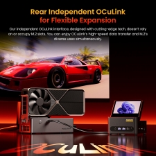 AOOSTAR G-FLIP Mini PC Barebone  No RAM No SSD   AMD Ryzen 7 H255 8 Core Max 4 9GHz  Radeon 780M Graphics  Dual DDR5-5600   Dua