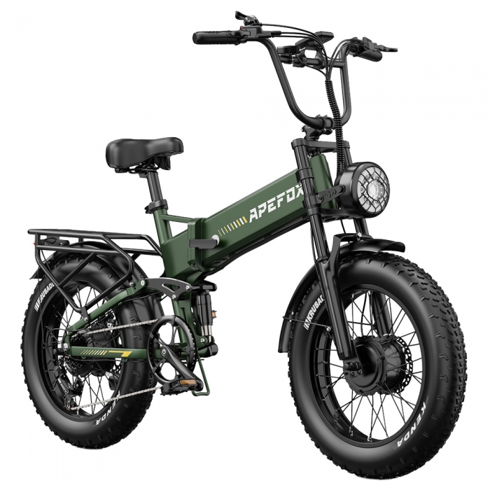 APEFOX RH20 Electric Bike  Dual 750W Hub Motors  48V 22 5Ah Lithium Battery  50km/h Max Speed  100km Range  20×4 0" Fat Tires
