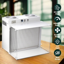 LTQ Vapor CW-13 Laminar Flow Hood  H13 HEPA Filter  99 97% Filtration Efficiency  Dual-Fan Vertical Laminar Flow  Continuous Ai