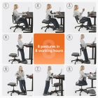 NEWTRAL MT-M Standing-Mate Ergonomic Standing Desk Chair  5-in-1 Adaptive Seating  167° Flip Backrest  Adjustable Seat Height