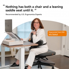 NEWTRAL MT-M Standing-Mate Ergonomic Standing Desk Chair  5-in-1 Adaptive Seating  167° Flip Backrest  Adjustable Seat Height