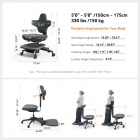 NEWTRAL MT-M Standing-Mate Ergonomic Standing Desk Chair  5-in-1 Adaptive Seating  167° Flip Backrest  Adjustable Seat Height