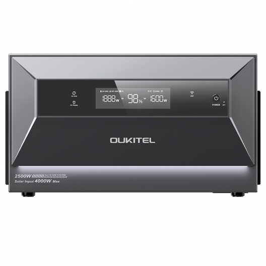 OUKITEL EP2500 Portable Power Station  2500W Output  2048Wh LiFePO4 Battery  4000W Solar Input  4 MPPT  2500W On-Grid Output  3