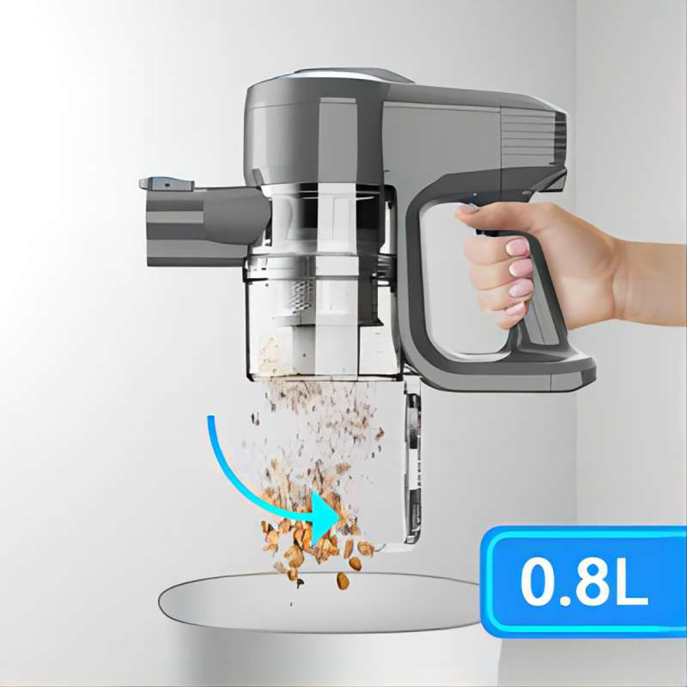 YISORA N300 Cordless Vacuum Cleaner, 20kPa Powerful Suction, 0.8L Dust Cup, 2200mAh Battery, Up to 40min Runtime, 2 Cleaning Mo