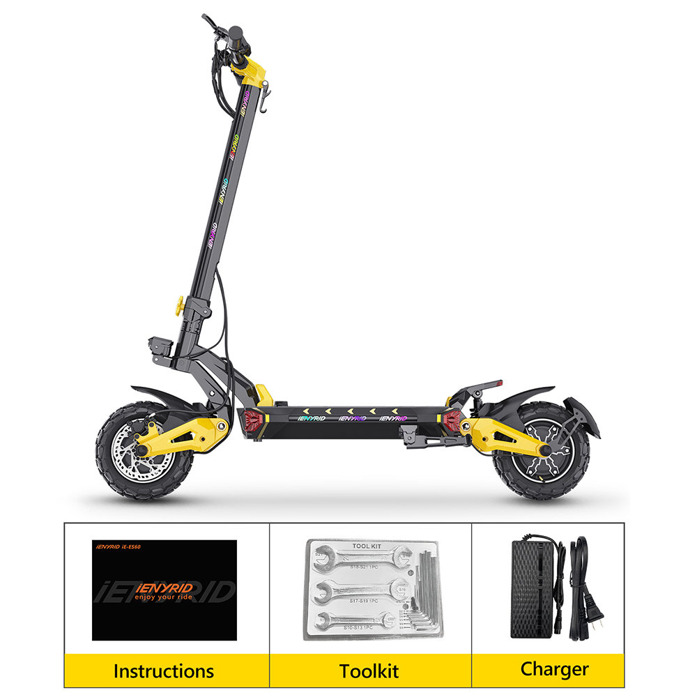iENYRID ES60 Electric Scooter 2*1200W Motor 48V 23Ah Battery 11-inch Tire 60km/h Max Speed 70km Range Hydraulic Brake