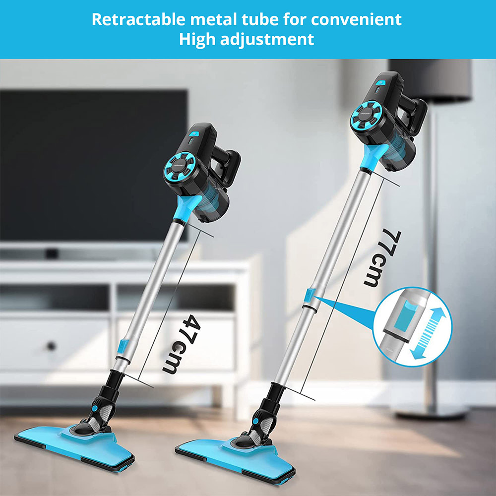 YISORA N3 Cordless Vacuum Cleaner, 17kPa Powerful Suction, 0.7L Dust Cup, 40min Runtime, 2200mAh Capacity, 70dB Noise Level, Li
