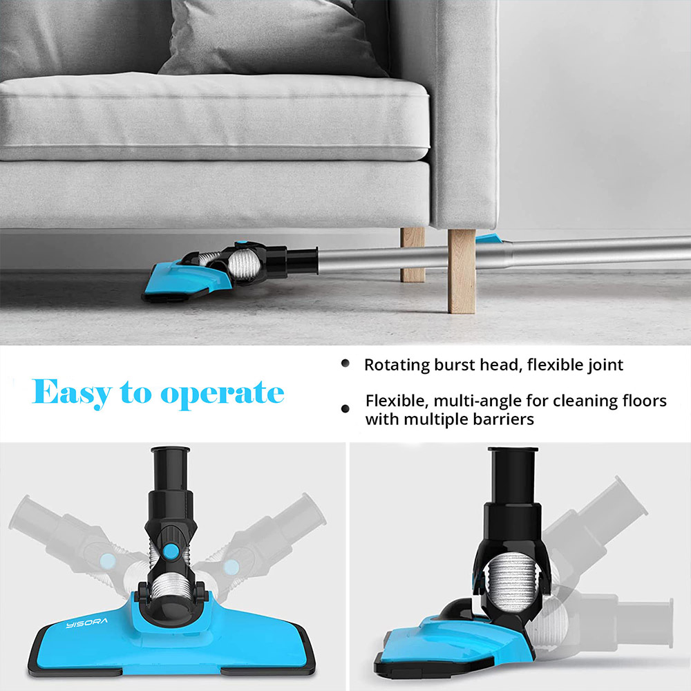 YISORA N3 Cordless Vacuum Cleaner, 17kPa Powerful Suction, 0.7L Dust Cup, 40min Runtime, 2200mAh Capacity, 70dB Noise Level, Li