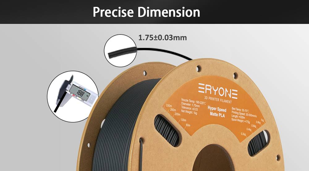 ERYONE Matte Hyper PLA Filament 1kg - Navy Blue