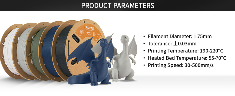 ERYONE Matte Hyper PLA Filament 1kg - Navy Blue