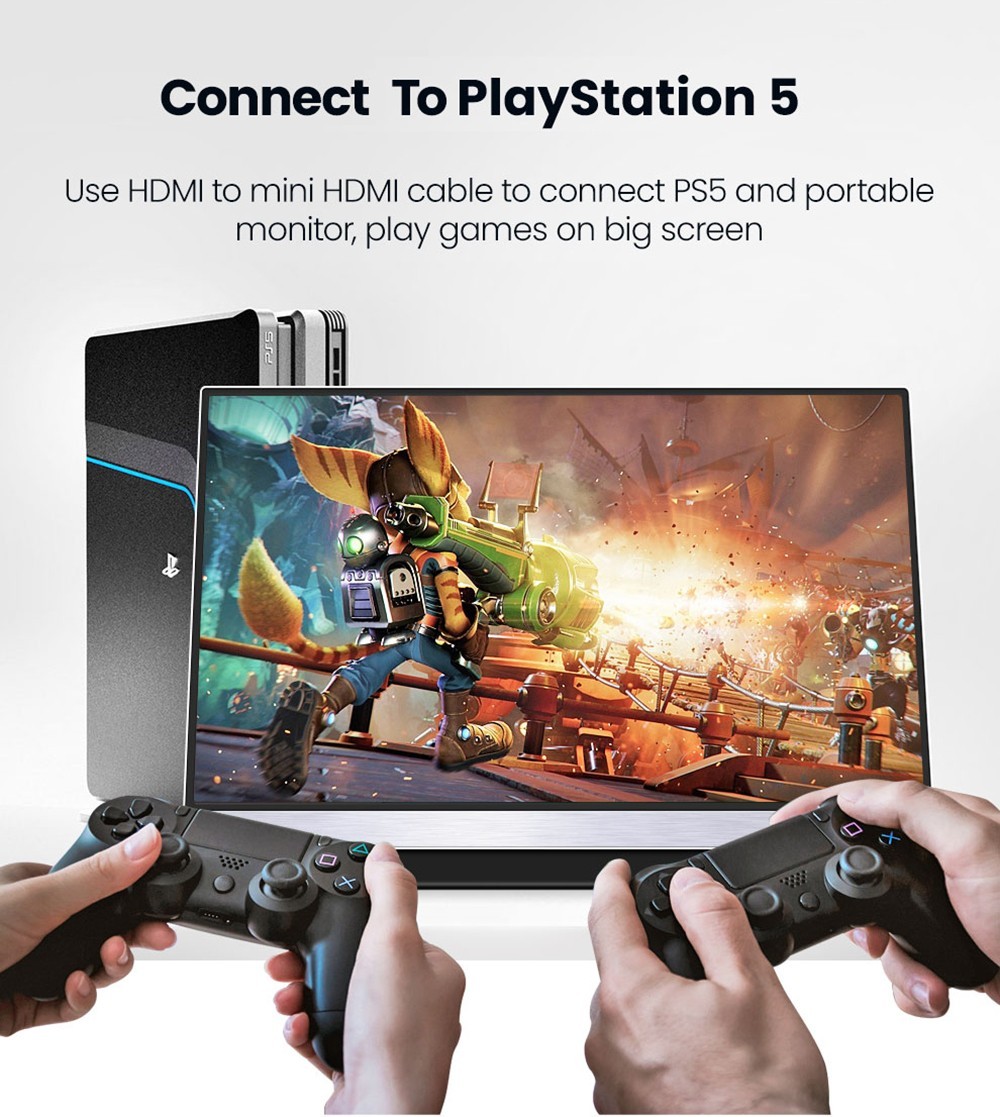 AOSIMAN 156FCC Portable Monitor 15 6 inch 1080P IPS Screen Double Blind OTG Connectable with Wireless Keyboard and Mouse