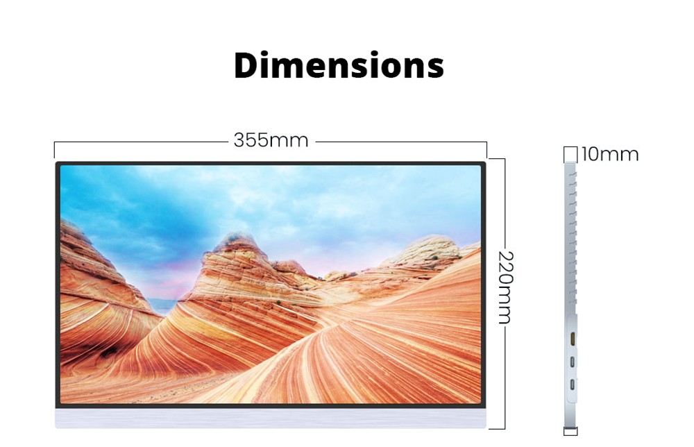 AOSIMAN 156FCC Portable Monitor 15 6 inch 1080P IPS Screen Double Blind OTG Connectable with Wireless Keyboard and Mouse